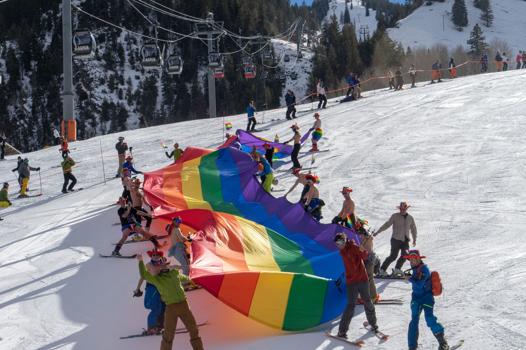 Gay ski week flag